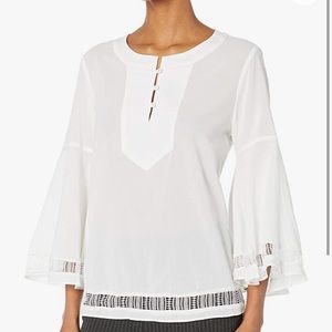 Like New Trina Turk Women's Gossip Bell Sleeve Top